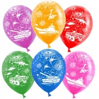 Воздушные шары Военная техника 5ст рис 12"паст ВВ - Многошароff: товары для праздника и воздушные шары оптом