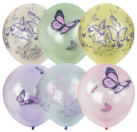 Воздушные шары Бабочки 12"Кристалл Bubble LO - Многошароff: товары для праздника и воздушные шары оптом