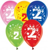 Воздушные шары Цифра 2 12"пастель ВВ - Многошароff: товары для праздника и воздушные шары оптом
