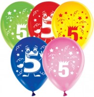 Воздушные шары Цифра 5 12"пастель ВВ - Многошароff: товары для праздника и воздушные шары оптом