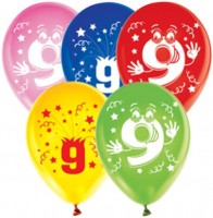 Воздушные шары Цифра 9 12"пастель ВВ - Многошароff: товары для праздника и воздушные шары оптом