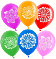 Воздушные шары Цветы 12"пастель с 2ст рис ВВ - Многошароff: товары для праздника и воздушные шары оптом