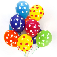 Воздушные шары Горошек - 021 5ст рис 12" кристалл Ав-П - Многошароff: товары для праздника и воздушные шары оптом