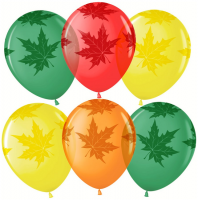 Воздушные шары Хрустальные листья 5ст рис 12" кристалл ВВ - Многошароff: товары для праздника и воздушные шары оптом