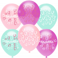 Воздушные шары Красотка ( множество сердец) 12" пастель Ор - Многошароff: товары для праздника и воздушные шары оптом