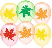 Воздушные шары Листья 12" кристалл Ор - Многошароff: товары для праздника и воздушные шары оптом