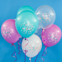 Воздушные шары Люблю ( цветочный декор) 12" пастель Ор - Многошароff: товары для праздника и воздушные шары оптом