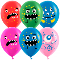 Воздушные шары Монстрики 12" пастель ДБ - Многошароff: товары для праздника и воздушные шары оптом