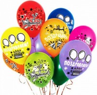 Воздушные шары Поздравляем 12" пастель Ав-П - Многошароff: товары для праздника и воздушные шары оптом