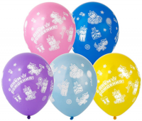 Воздушные шары С ДР Единорог 12" пастель ВЗ - Многошароff: товары для праздника и воздушные шары оптом