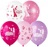 Воздушные шары С ДР, Красотка 5ст рис 12" пастель ВЗ - Многошароff: товары для праздника и воздушные шары оптом