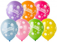 Воздушные шары С ДР Мыльные пузыри 4ст рис 12" пастель ВЗ - Многошароff: товары для праздника и воздушные шары оптом