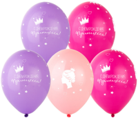 Воздушные шары С ДР Принцесса 5ст рис 14"пастель Б - Многошароff: товары для праздника и воздушные шары оптом