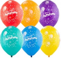 Воздушные шары С ДР Шары Конфетти 5ст рис 14 пастель Б - Многошароff: товары для праздника и воздушные шары оптом