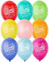 Воздушные шары С ДР Звезды 5ст рис 14" пастель Б - Многошароff: товары для праздника и воздушные шары оптом