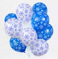 Воздушные шары Снежинки 5ст рис 12" кристалл АВ-П - Многошароff: товары для праздника и воздушные шары оптом