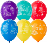 Воздушные шары Виды транспорта с 5ст рис 14" пастель Б - Многошароff: товары для праздника и воздушные шары оптом