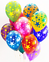 Воздушные шары Звезды 5ст рис 12"кристалл Ав-П - Многошароff: товары для праздника и воздушные шары оптом