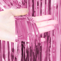 Занавес Дождик Розовый 100*200см - Многошароff: товары для праздника и воздушные шары оптом