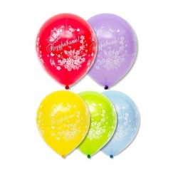 Воздушные шары Поздравляю Бабочки с 4ст рис 12" пастель ВЗ - Многошароff: товары для праздника и воздушные шары оптом