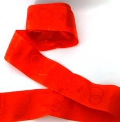 Лента 60мм*20м атласная с кольцами красная - Многошароff: товары для праздника и воздушные шары оптом