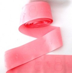 Лента 60мм*20м атласная с кольцами розовая - Многошароff: товары для праздника и воздушные шары оптом