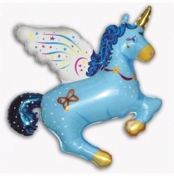 Мини фигура Единорог волшебный голубой 902658 - Многошароff: товары для праздника и воздушные шары оптом