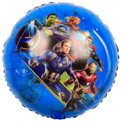 Фигура 18 КругГерои Марвел, Мстители ( синий) - Многошароff: товары для праздника и воздушные шары оптом