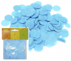 Конфетти бумажное 2,5см*14гр Круг, голубой - Многошароff: товары для праздника и воздушные шары оптом