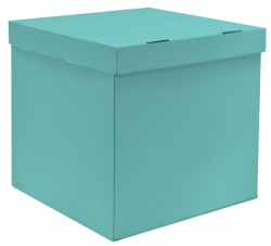 Коробка для воздушных шаров 60*60*60, тиффани - Многошароff: товары для праздника и воздушные шары оптом