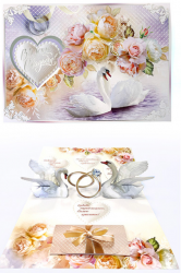 Открытка В День свадьбы сложнотехническая КНБ-074 - Многошароff: товары для праздника и воздушные шары оптом