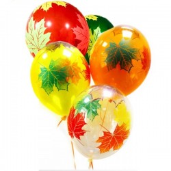 Воздушные шары Листья клена 14" кристалл Б - Многошароff: товары для праздника и воздушные шары оптом